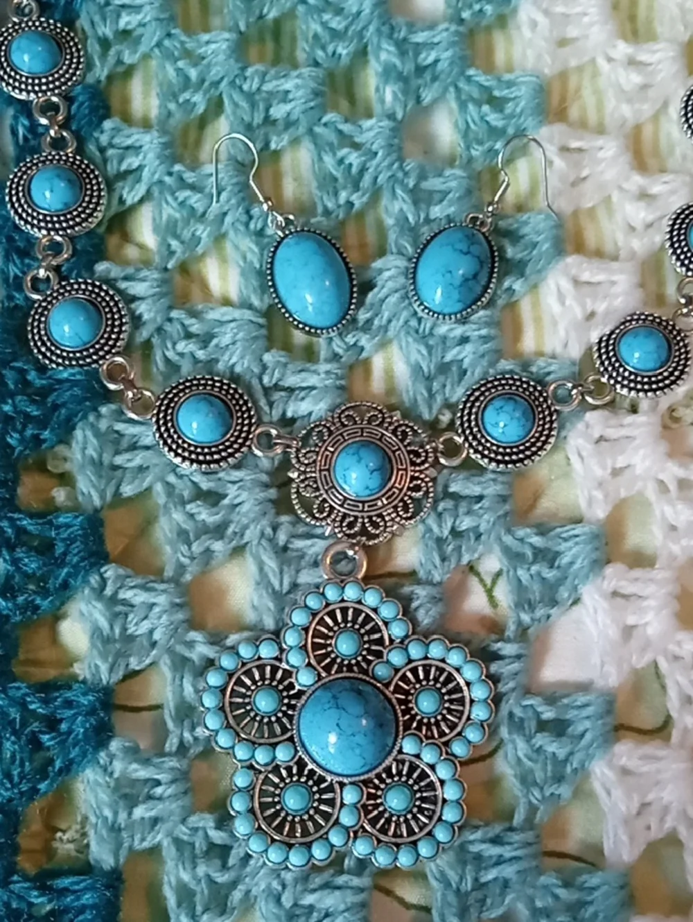 Southwest Turquoise Jewelry Set